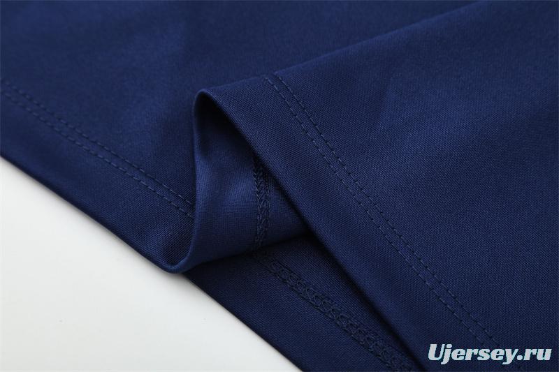 Retro 09/10 Real Madrid Royal Blue Half Zipper Jacket