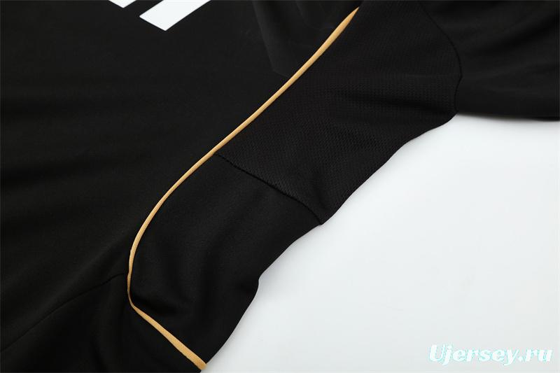 Retro 11/12 Real Madrid Black Half Zipper Jacket