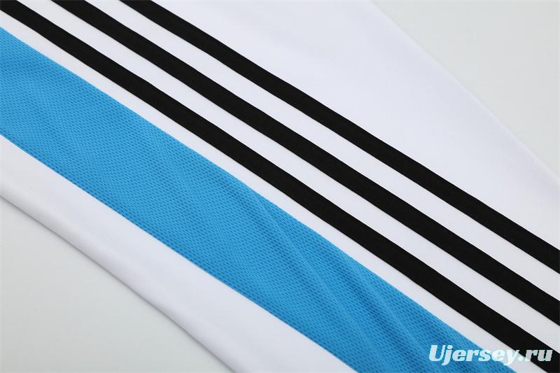 Retro 03/04 Real Madrid White Half Zipper Jacket