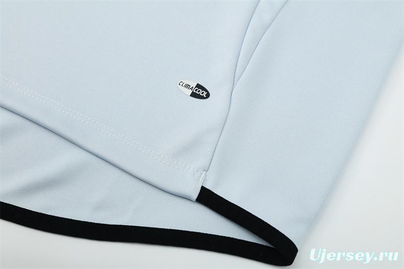 Retro 04/05 Real Madrid Light Grey Half Zipper Jacket