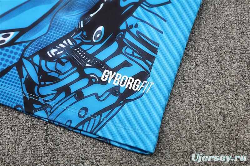 25/26 Napoli Light Blue Camouflage Half Zipper Jacket+Long Pants