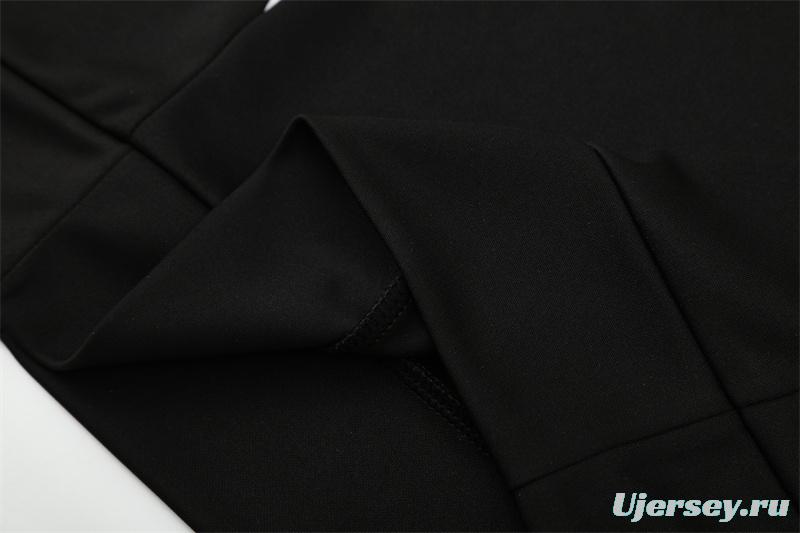 Retro 08/09 Real Madrid Black Half Zipper Jacket