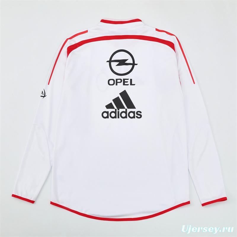 Retro 04/05 AC Milan White Half Zipper Jacket