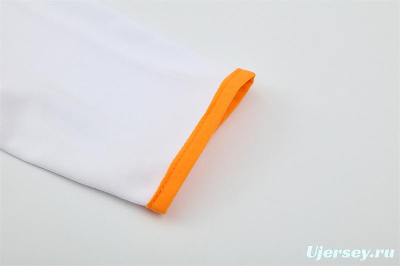 Retro 13/14 Real Madrid White Half Zipper Jacket+Long Pants