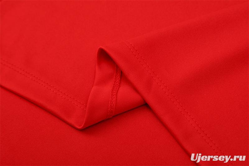 Retro 04/05 AC Milan Red Half Zipper Jacket+Long Pants