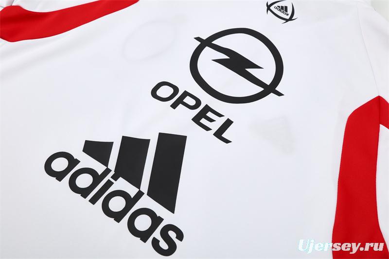 Retro 05/06 AC Milan White Half Zipper Jacket+Long Pants