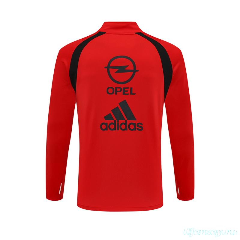 Retro 03/04 AC Milan Red Half Zipper Jacket