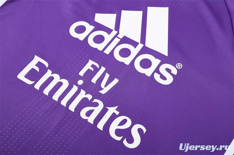 Retro 16/17 Real Madrid Purple Half Zipper Jacket