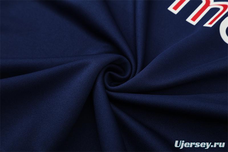 Retro 03/04 Real Madrid Royal Blue Half Zipper Jacket