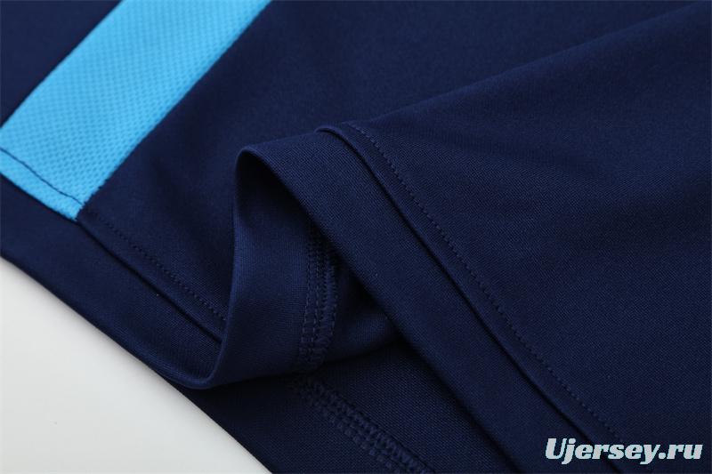 Retro 03/04 Real Madrid Royal Blue Half Zipper Jacket