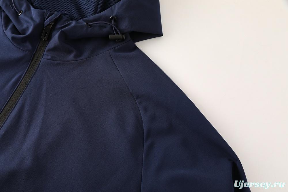 25/26 Adidas Navy Hoodie Full Zipper Jacket + Long Pants