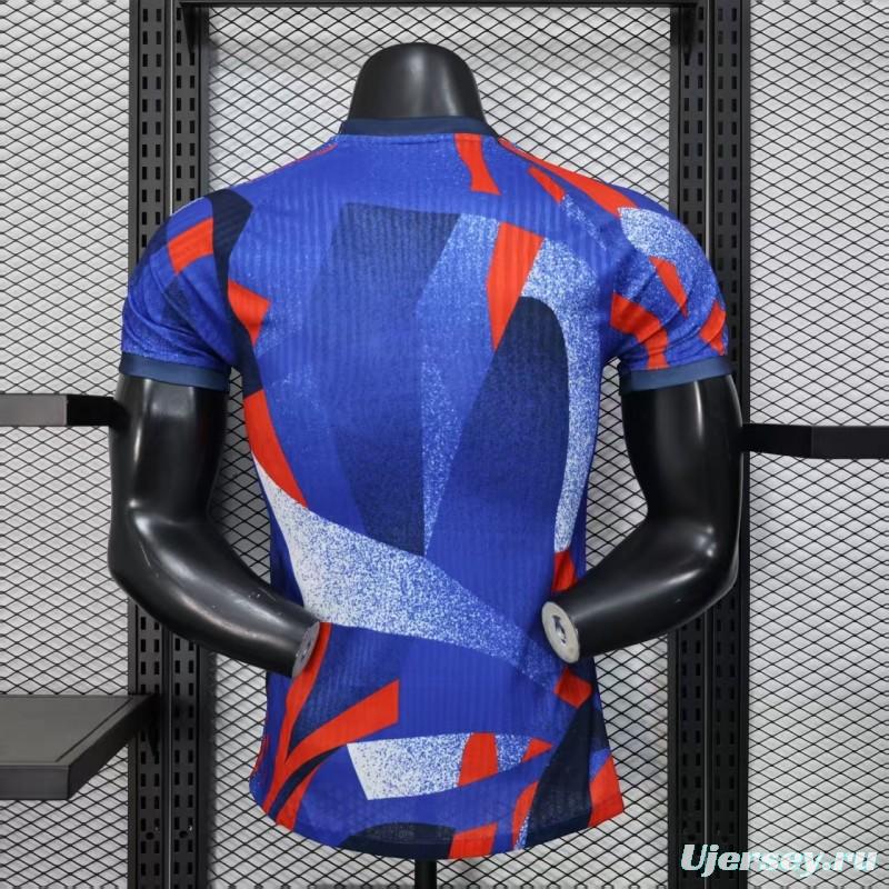 Player Version 25/26 FC Barcelona Blue with Abstract Geometric Pattern Jersey