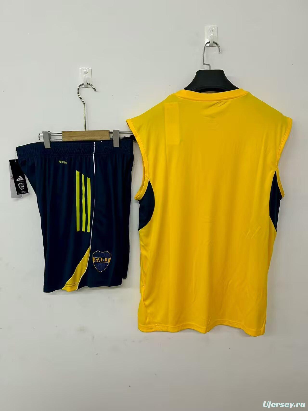 25/26 Boca Juniors Vest Jersey Yellow + Shorts