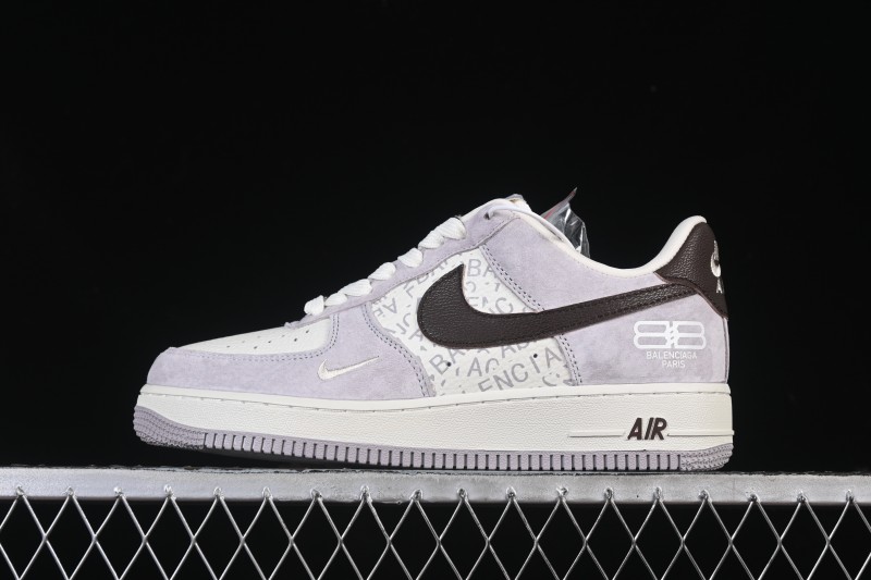 Nike Air Force 1 '07 Low Balenciaga Collaboration White Brown Casual Sneakers - YF9511-806