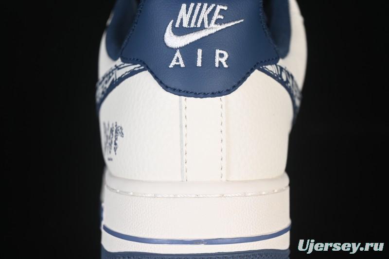 Nike Air Force 1 '07 Low Dior Collaboration Milan Embroidery Low-Top Casual Sneakers - XD2588-608