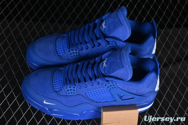 Nike Nigel Sylvester x Air Jordan 4 Retro Blue Collaboration Basketball Shoes - HF4340-400