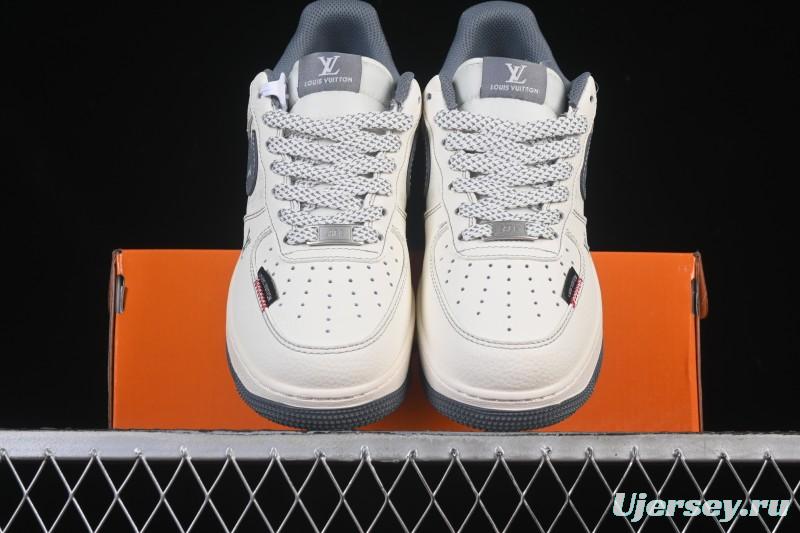 Nike Air Force 1 '07 Low LV Collaboration Beige Black Woven Label Casual Sneakers - CX5050-Y08