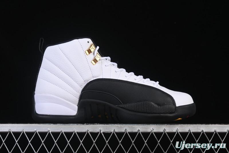 Nike Air Jordan 12 Retro Taxi Gold Buckle Basketball Shoes - CT8013-117