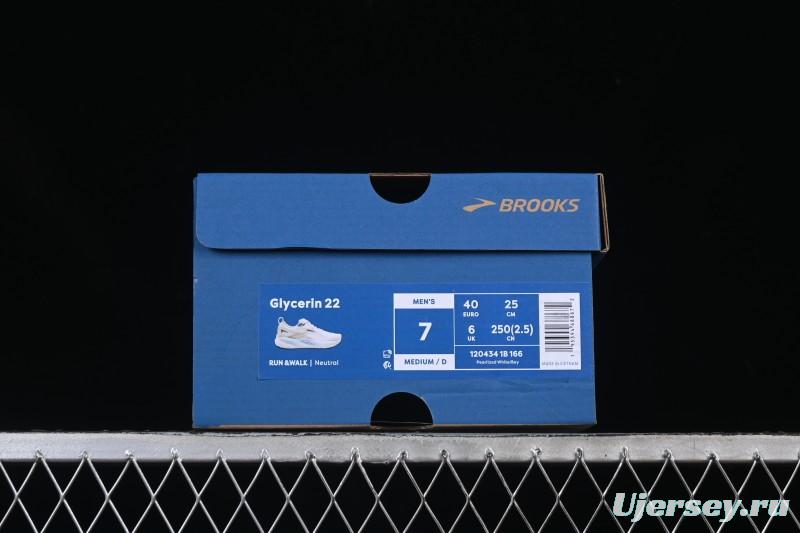 Brooks Glycerin 22 Cushioned Marathon Nitrogen Running Shoes - 1204341B166