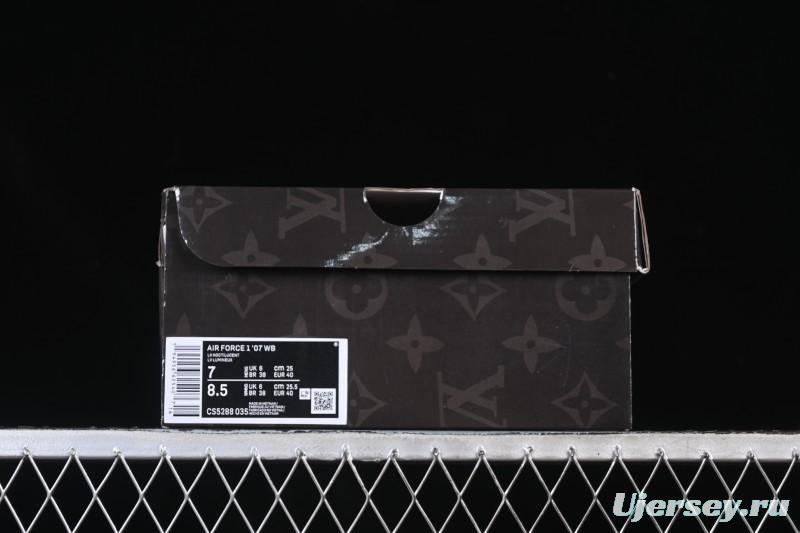 Nike Air Force 1 '07 Low LV Collaboration Off-White Small Swoosh Casual Sneakers - CS5288-035