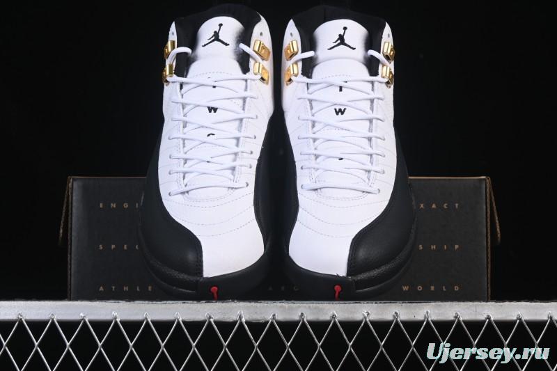 Nike Air Jordan 12 Retro Taxi Gold Buckle Basketball Shoes - CT8013-117