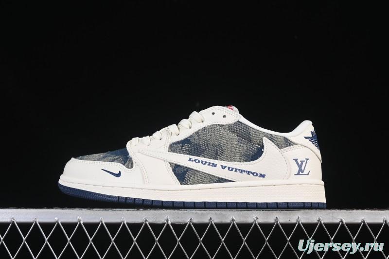 Nike Travis Scott x Fragment Design x Air Jordan 1 Low OG SP AJ1 Low Top Casual Sneakers - LD2028-044