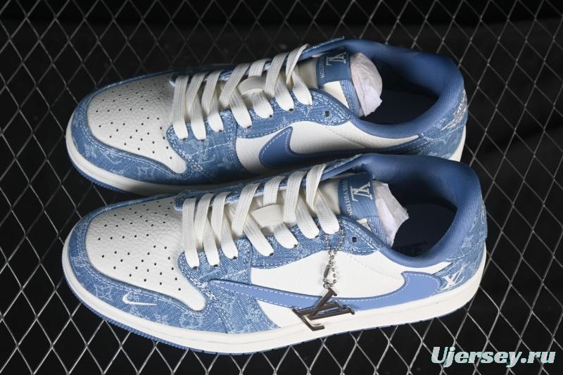 Nike Travis Scott x Fragment Design x Air Jordan 1 Low OG SP AJ1 Low-Top Casual Sneakers - SC0601-056