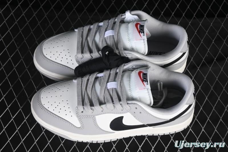 Nike SB Dunk Low White Black Grey Low-Top Casual Skate Shoes - IB3079-101