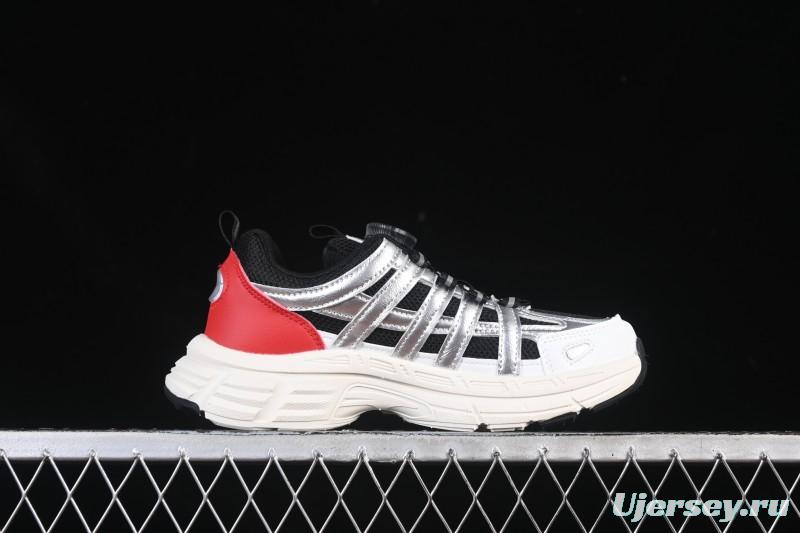 Nike P-6000 Retro Casual Sports Kids Shoes - Silver Red Black Swoosh