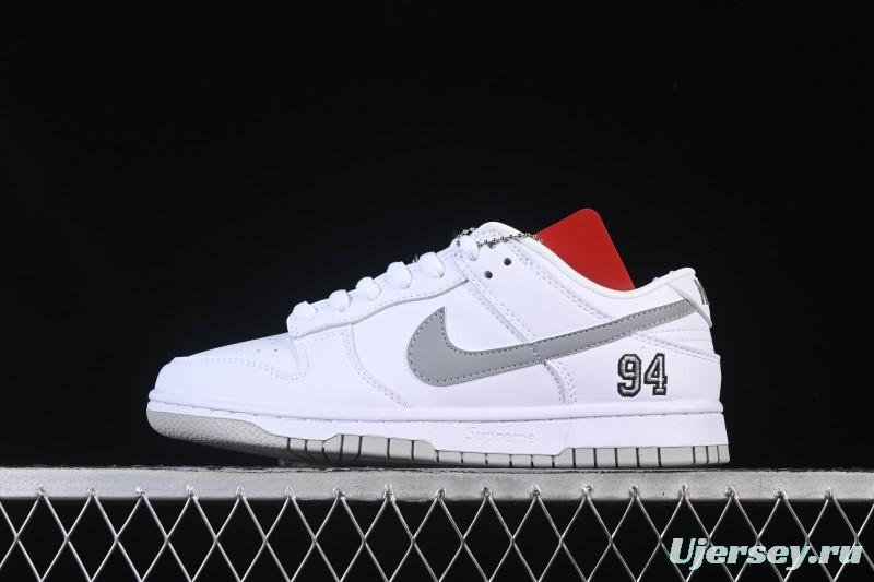 Nike Supreme x Dunk SB Dunk Low White Low-Top Casual Skate Shoes - HQ8487-100