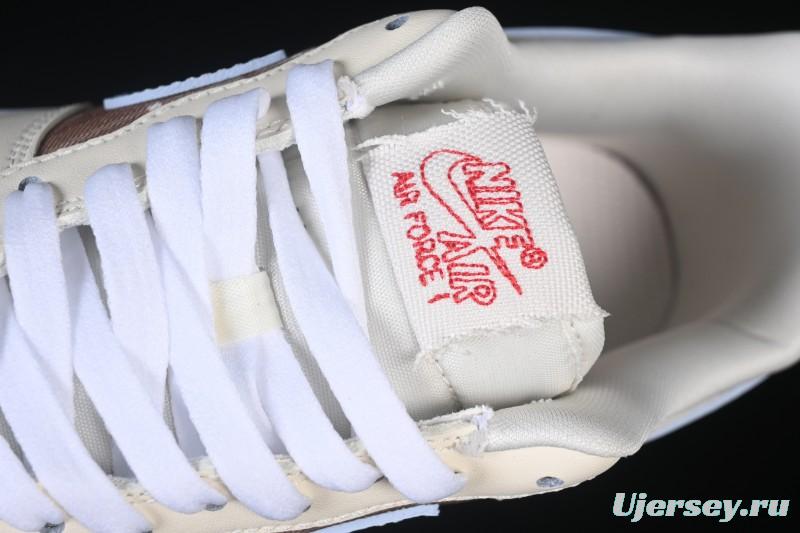 Nike Air Force 1'07 Low Casual Sneakers with Full-Length Air Cushion - IH7352-001