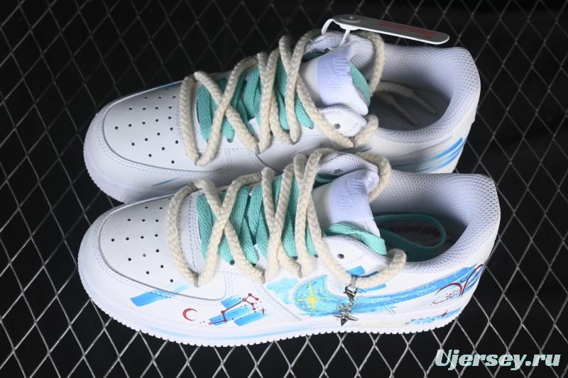 Nike Air Force 1 '07 Low Aries Hand-Painted Doodle Zodiac Series Casual Sneakers - 321-419