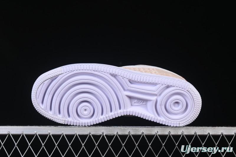 Nike Air Force 1'07 Low Knit Khaki Casual Sneakers - CI0051-200