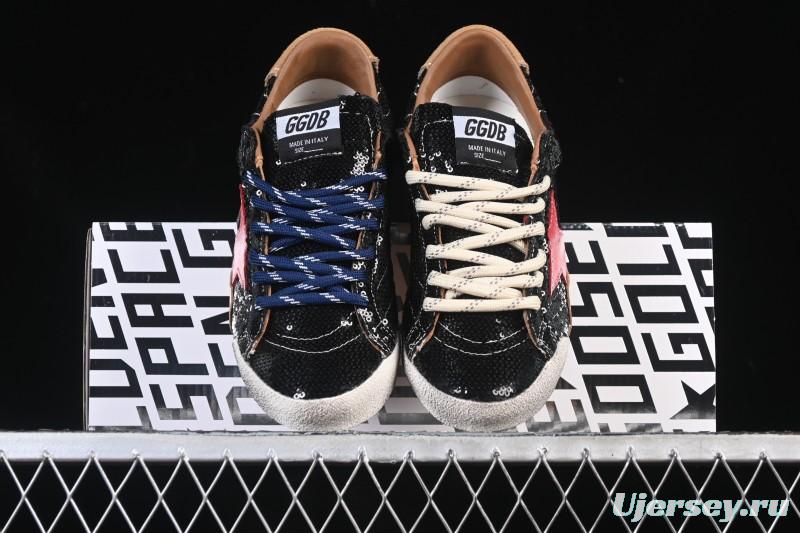 Golden Goose True Star Distressed Leather Sneakers - GGDB