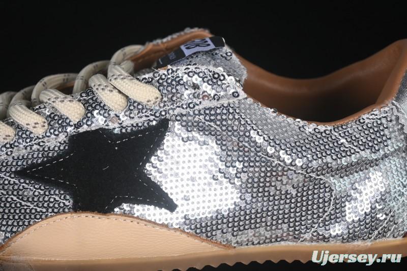 Golden Goose True Star Distressed Leather Sneakers - GGDB