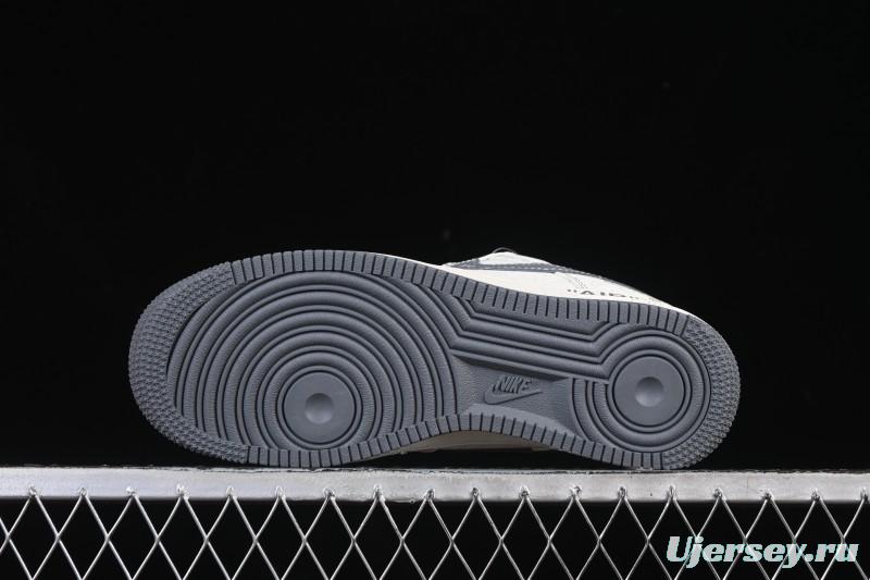 Nike Air Force 1 '07 Low LV Collaboration Beige Black Woven Label Casual Sneakers - CX5050-Y08