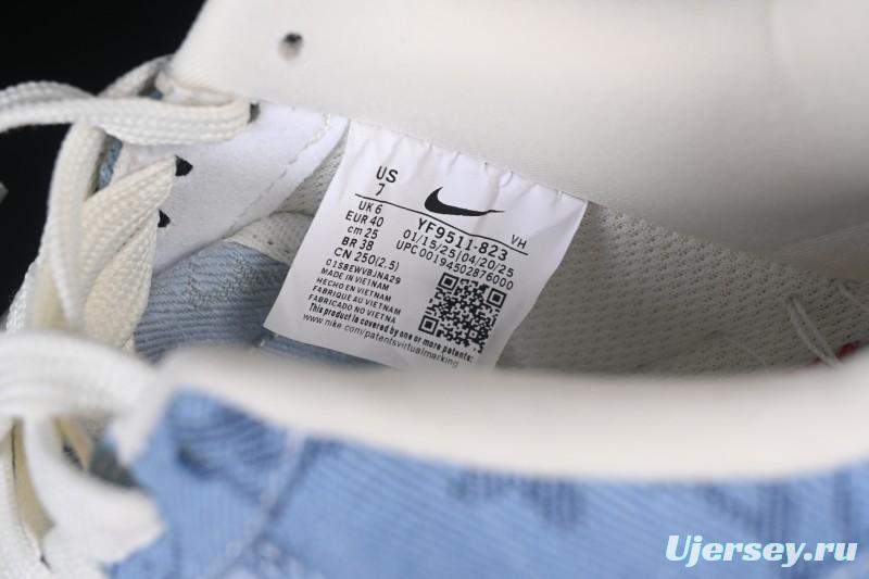 Nike Air Force 1 '07 Low LV Collaboration Light Blue Casual Sneakers - YF9511-823