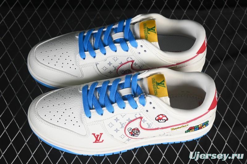 Nike SB Dunk Low Mario Triple Collaboration Custom Low-Top Casual Skate Shoes - SC0601-472