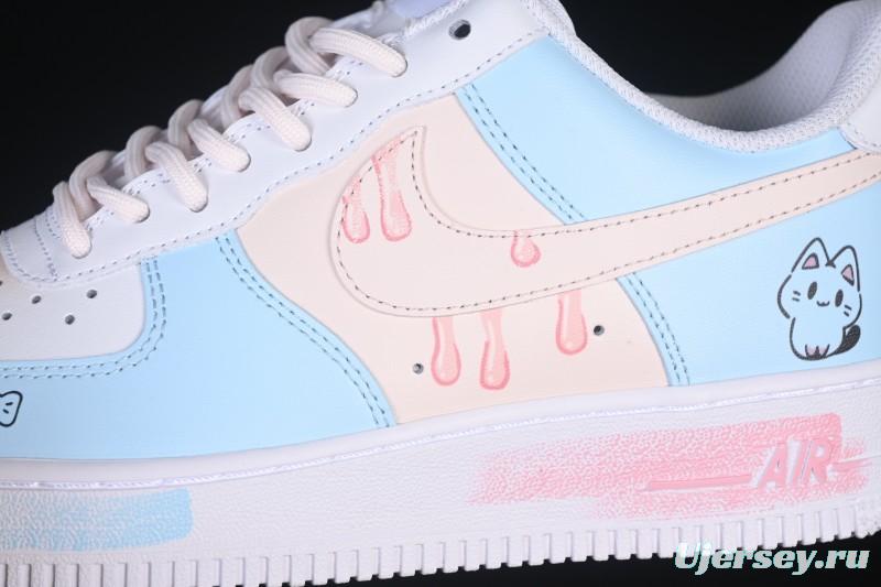 Nike Air Force 1 '07 Low Casual Sneakers with Custom Design - ZH0316-107