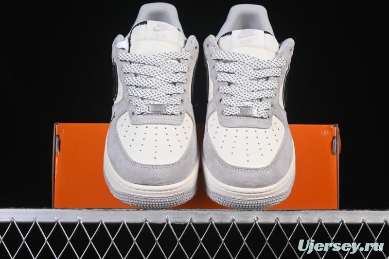 Nike Air Force 1 '07 Low LV Collaboration Pig Eight Rice Gray Black Casual Sneakers - MZ9588-810