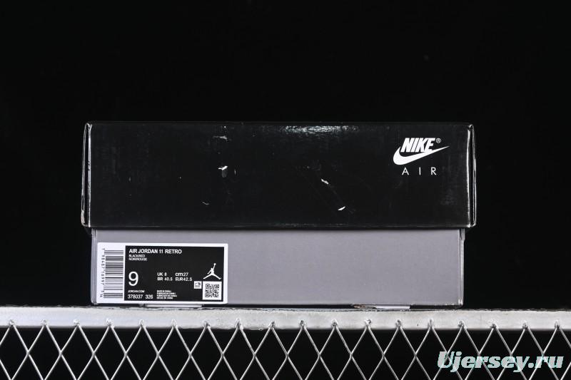 Nike Air Jordan 11 Retro Black Red Basketball Shoes - 378037-326