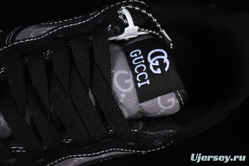 Nike Air Force 1 '07 Low Gucci Collaboration Litchi Grain Print Casual Sneakers - AH8462-002