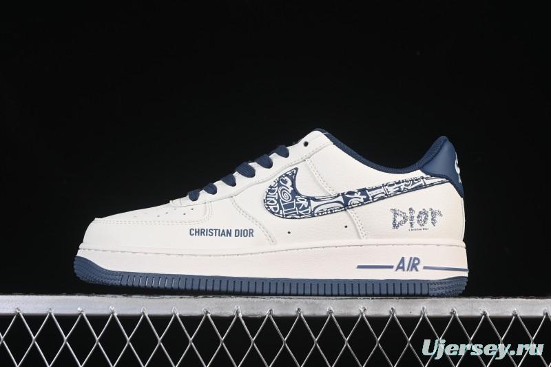 Nike Air Force 1 '07 Low Dior Collaboration Milan Embroidery Low-Top Casual Sneakers - XD2588-608