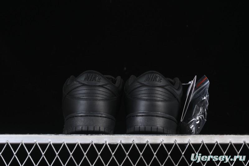Nike SB Dunk Low Pro ISO Triple Black Skate Shoes - FJ1674-001