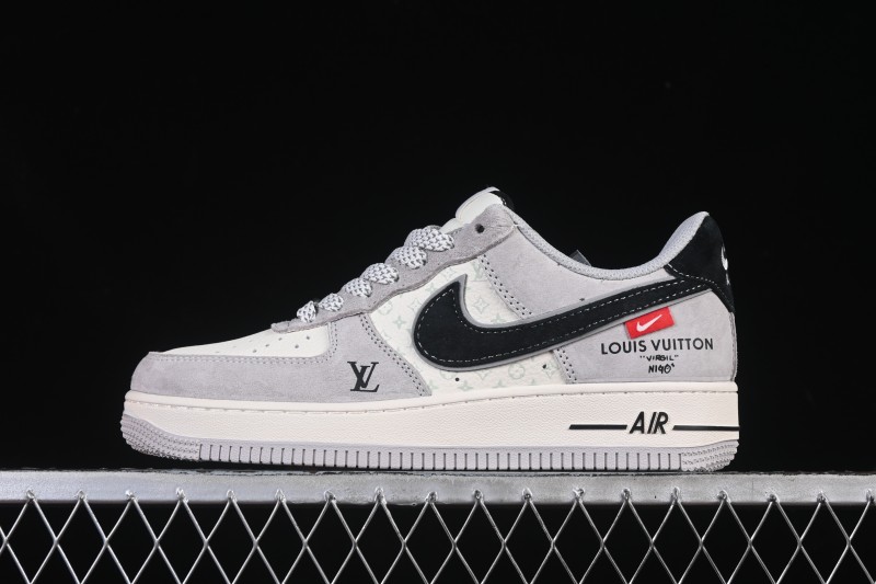 Nike Air Force 1 '07 Low LV Collaboration Pig Eight Rice Gray Black Casual Sneakers - MZ9588-810