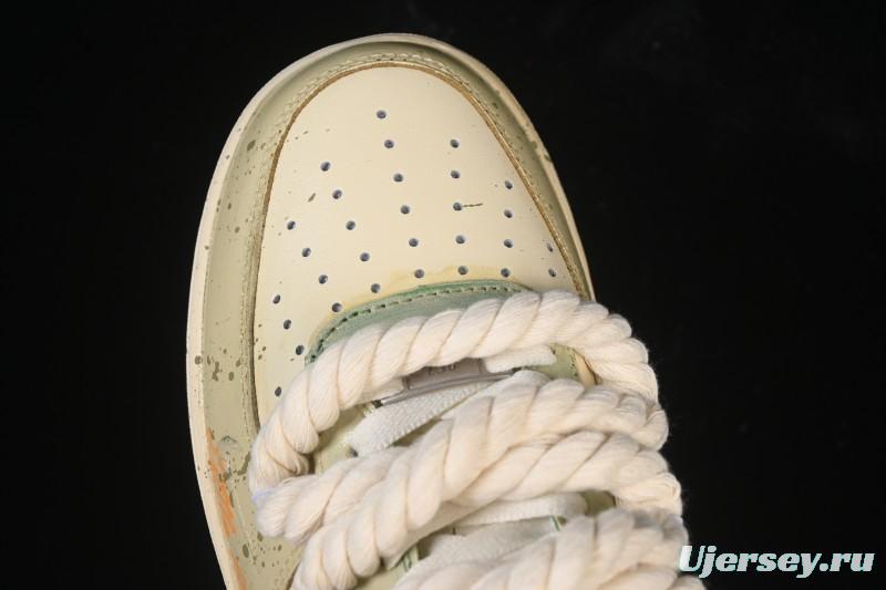 Nike Air Force 1 '07 Low Milk Coffee Bear Hand-Drawn Doodle Casual Sneakers - XL2321-666