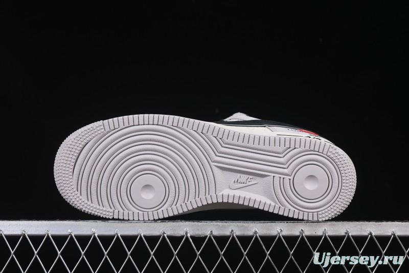 Nike Air Force 1 '07 Low LV Collaboration Pig Eight Rice Gray Black Casual Sneakers - MZ9588-810