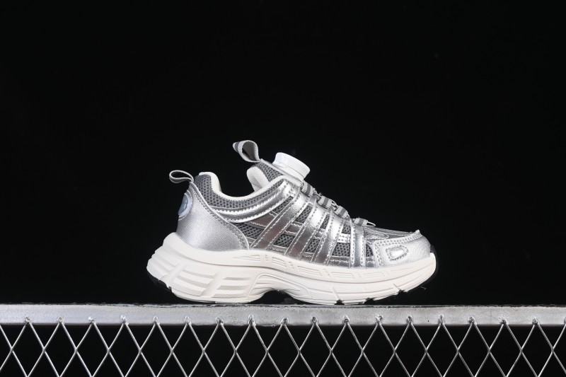 Nike P-6000 Retro Casual Sports Kids Shoes - Silver White Swoosh