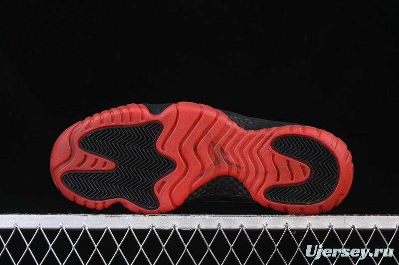 Nike Air Jordan 11 Retro Black Red Basketball Shoes - 378037-326