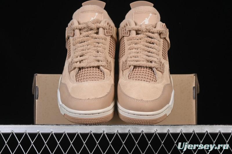 Nike Air Jordan 4 Retro Cozy Girl Warm Yellow Sneakers - HV0823-200